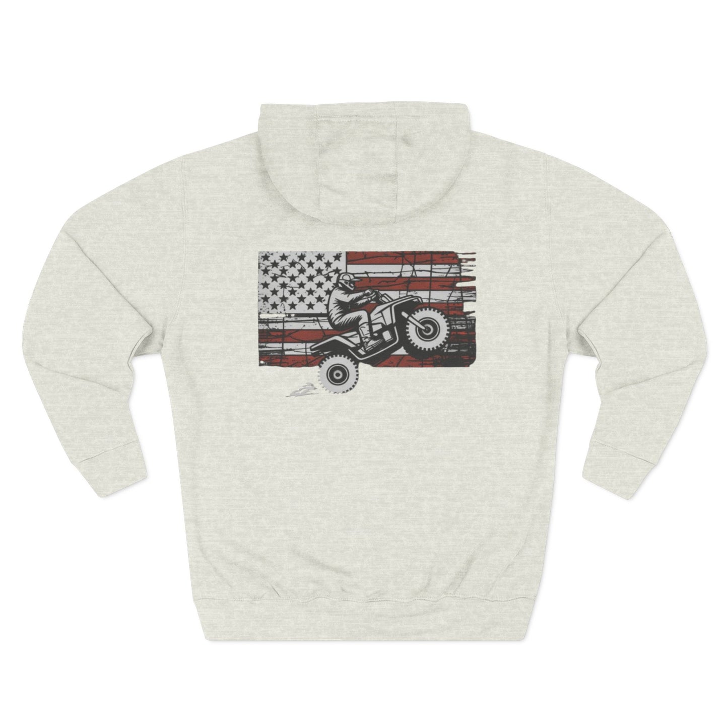 Mud Life Fleece Hoodie, Cozy Off-Road Sweatshirt, ATV Lovers Gift, Adventure Gear, Outdoor Apparel, USA Flag Design