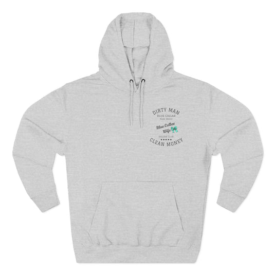 Blue Collar Fleece Hoodie, Cozy Sweatshirt for Tradespeople, Perfect Gift for Construction Workers, Family Gatherings, Casual Wear