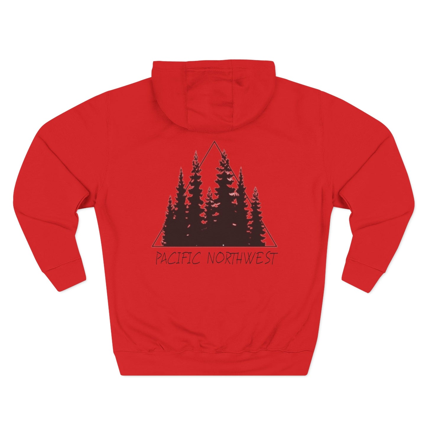 Cozy Wilderness Fleece Hoodie, Pacific Northwest Spirit Wear, Nature Lover Gift, Outdoor Adventure Apparel, Forest-Themed Hoodie