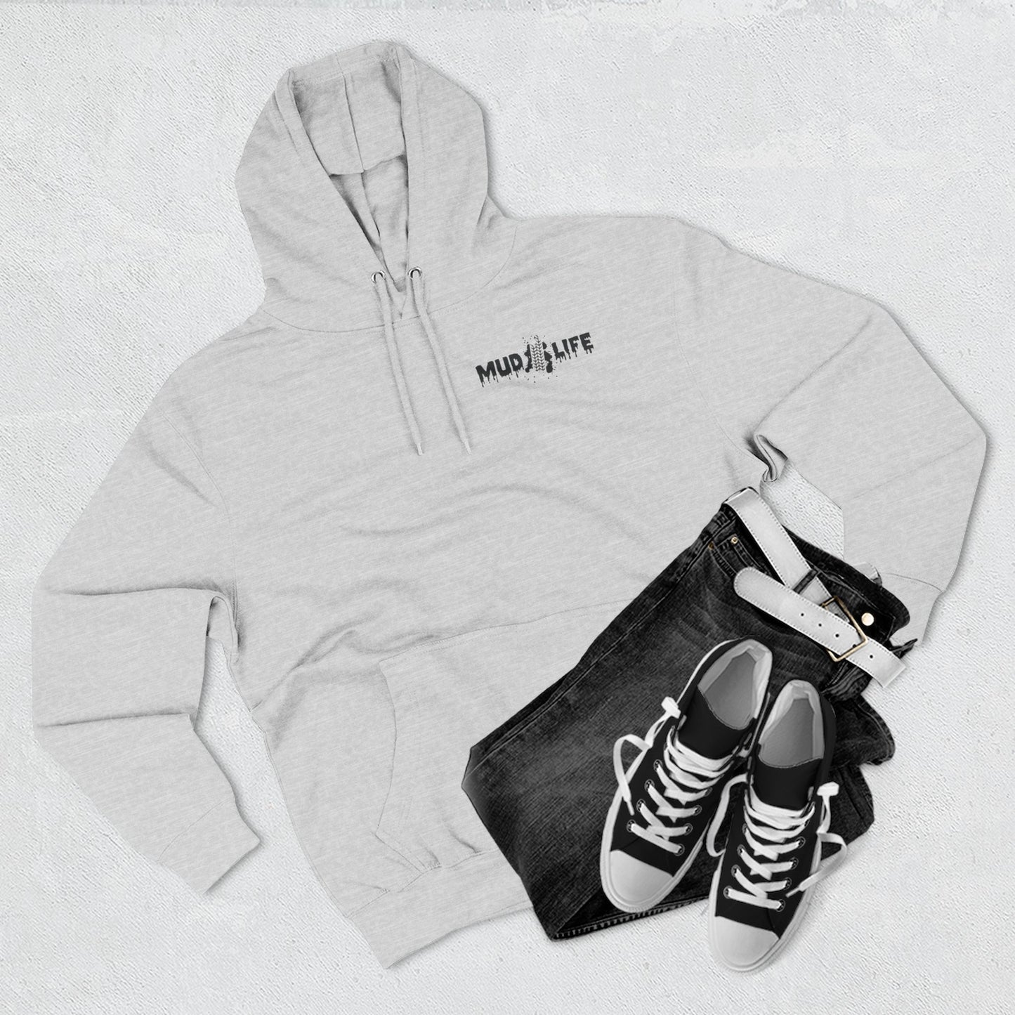 Mud Life Fleece Hoodie, Cozy Off-Road Sweatshirt, ATV Lovers Gift, Adventure Gear, Outdoor Apparel, USA Flag Design