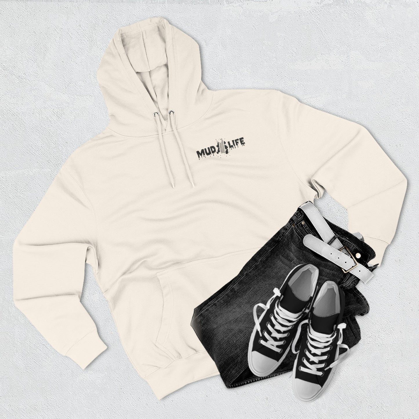 Mud Life Fleece Hoodie, Cozy Off-Road Sweatshirt, ATV Lovers Gift, Adventure Gear, Outdoor Apparel, USA Flag Design