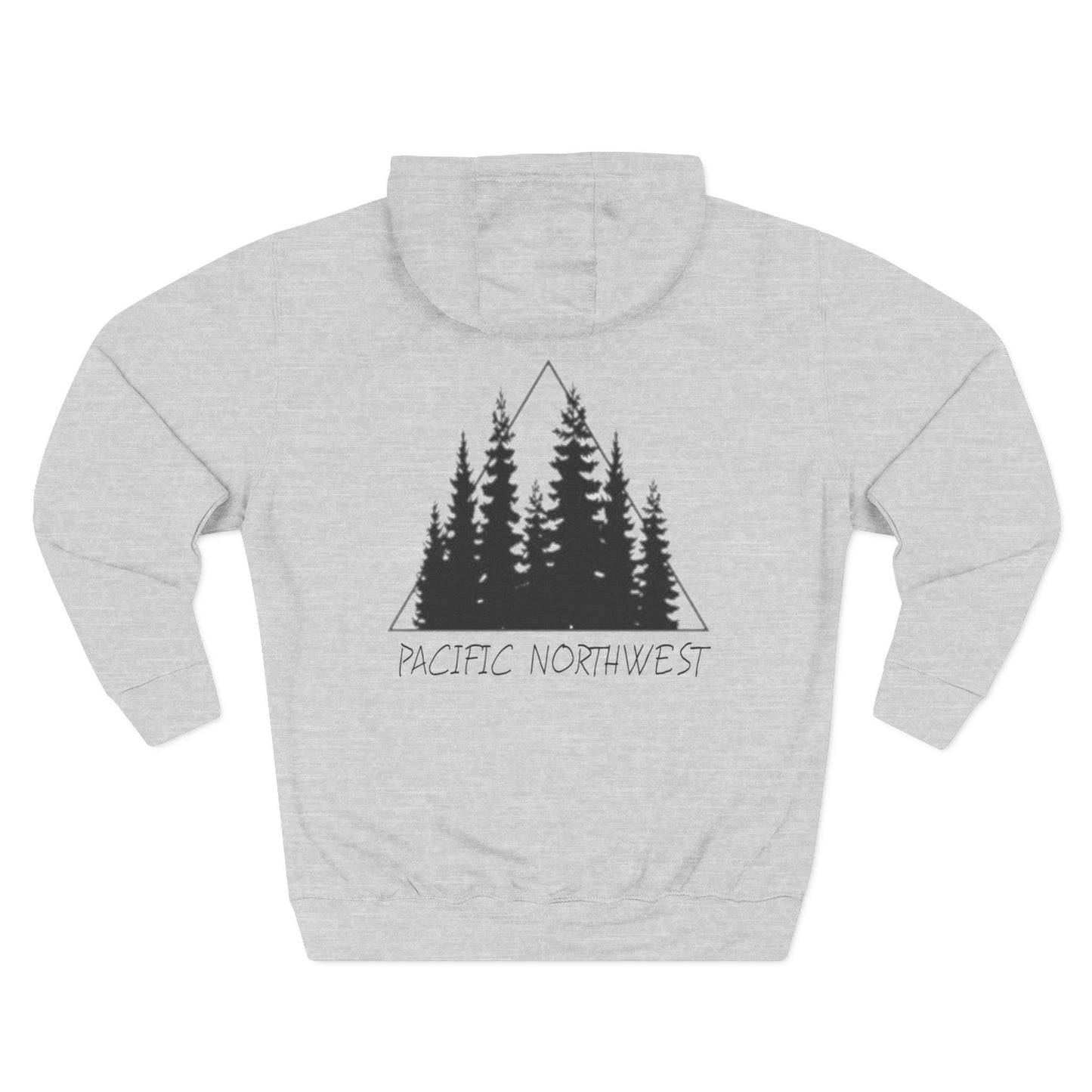 Cozy Wilderness Fleece Hoodie, Pacific Northwest Spirit Wear, Nature Lover Gift, Outdoor Adventure Apparel, Forest-Themed Hoodie