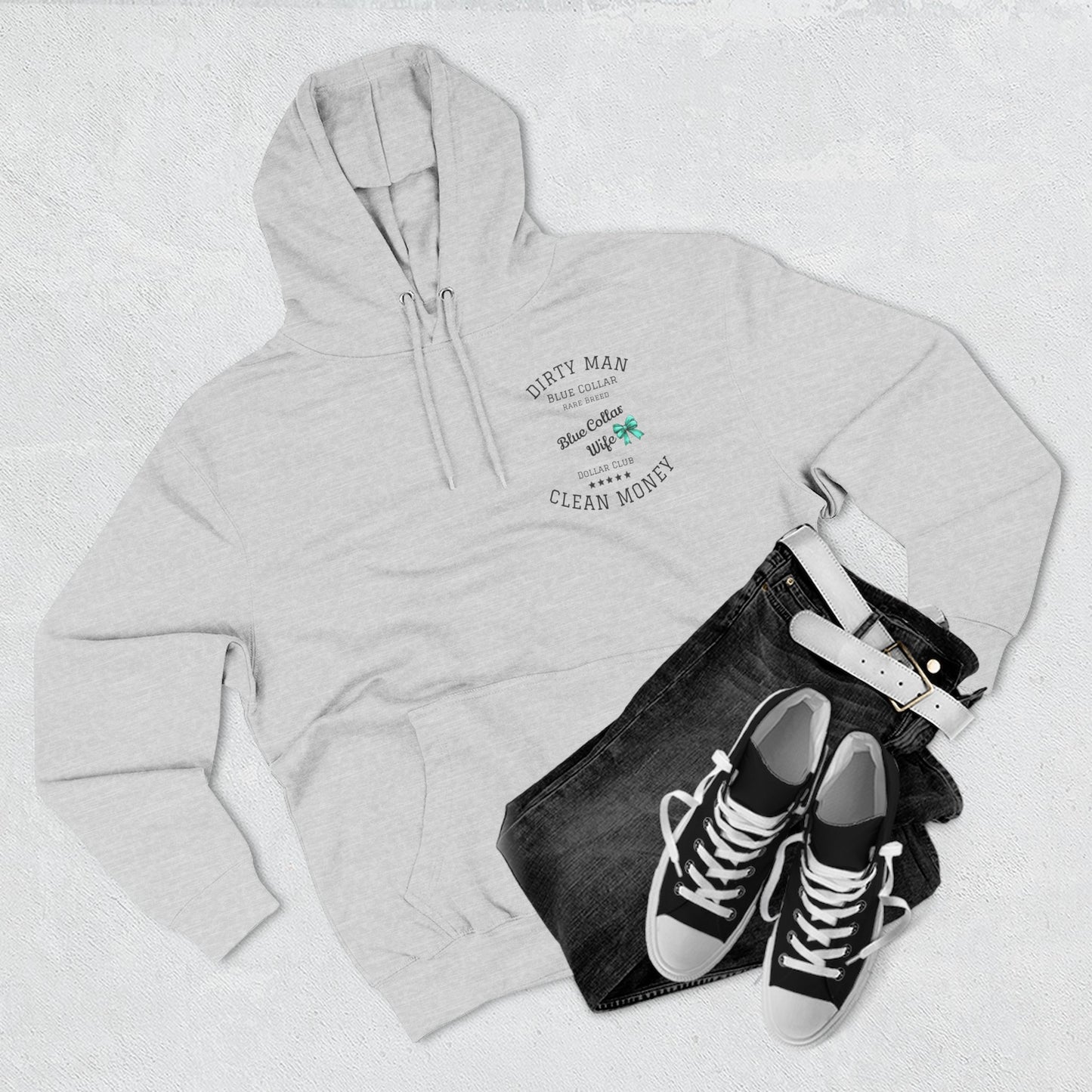 Blue Collar Fleece Hoodie, Cozy Sweatshirt for Tradespeople, Perfect Gift for Construction Workers, Family Gatherings, Casual Wear