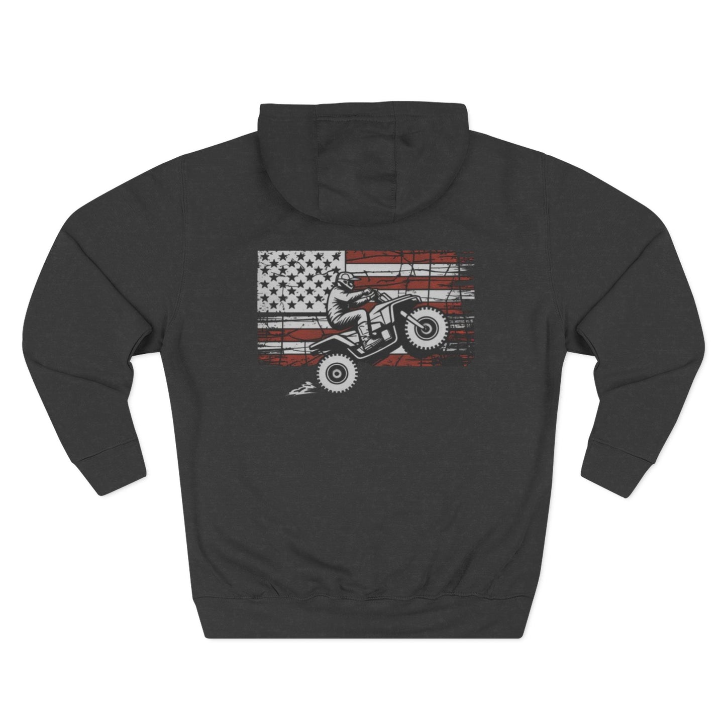 Mud Life Fleece Hoodie, Cozy Off-Road Sweatshirt, ATV Lovers Gift, Adventure Gear, Outdoor Apparel, USA Flag Design