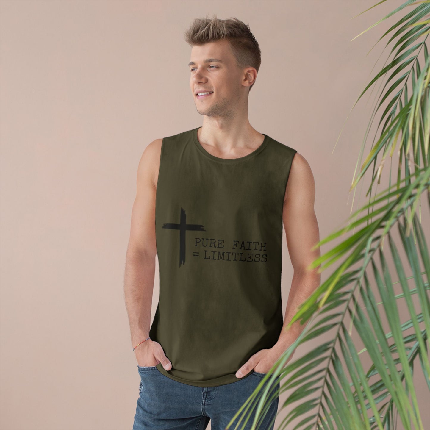 Faith-Inspired Unisex Tank Top | Pure Faith = Limitless, Inspirational Workout Wear, Christian Apparel, Summer Essentials, Faith-Based Gifts