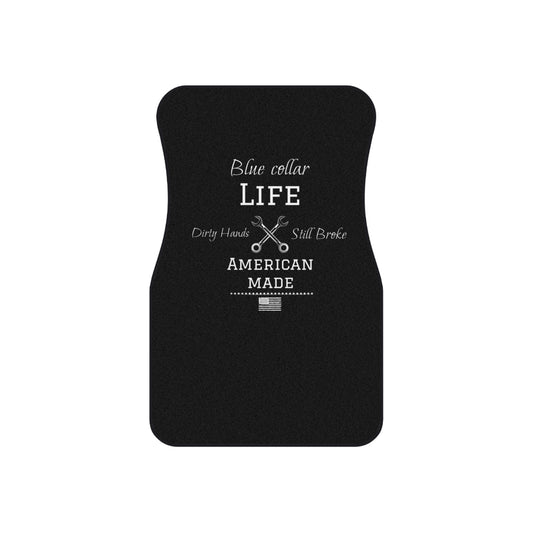 Blue Collar Life Car Mats - Set of 4, Durable Auto Accessories, Gift for Tradespeople, Car Interior Decor, Made in America