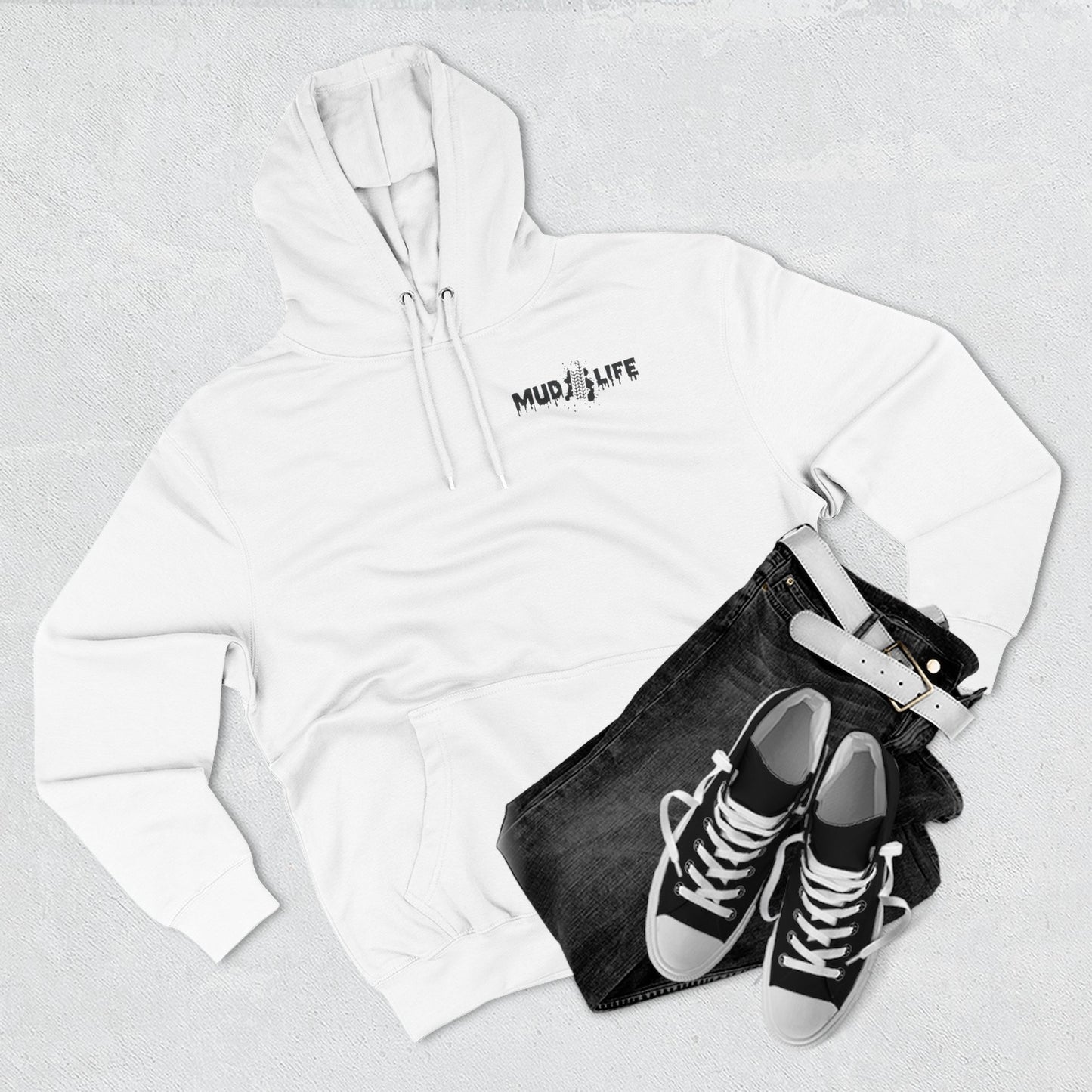 Mud Life Fleece Hoodie, Cozy Off-Road Sweatshirt, ATV Lovers Gift, Adventure Gear, Outdoor Apparel, USA Flag Design