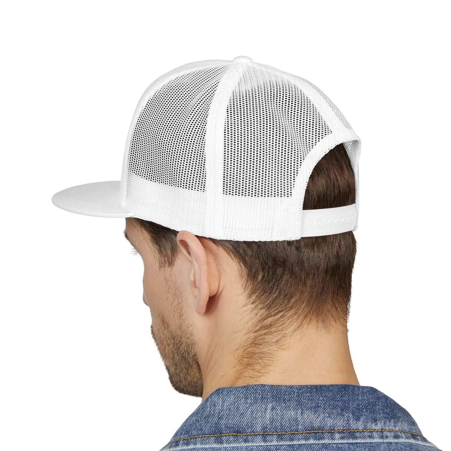 Stylish 5 Panel Trucker Cap with Unique Embroidery, Casual Hat for Everyday Wear, Perfect for Outdoor Events, Gift for Him/Her, Trendy Cap