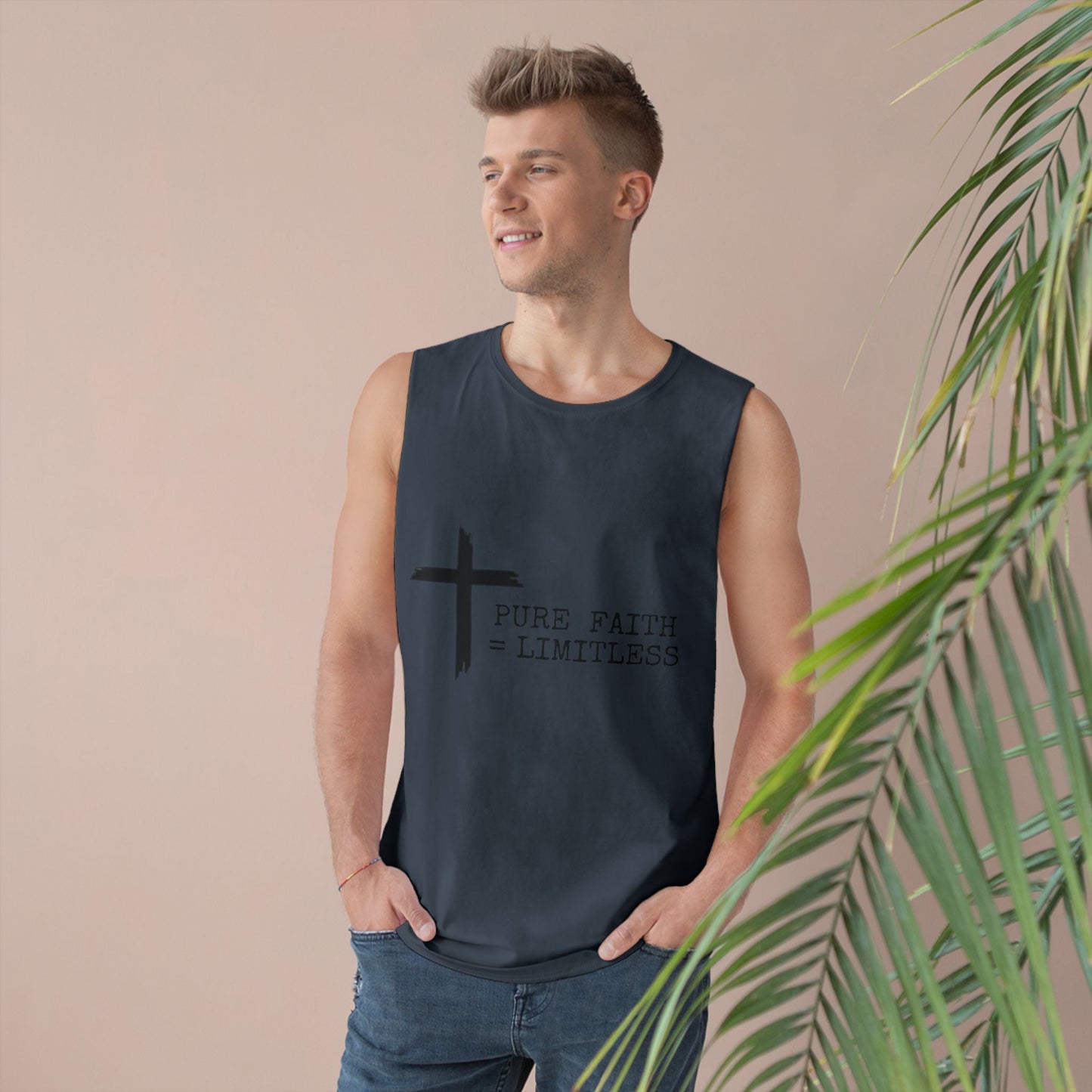 Faith-Inspired Unisex Tank Top | Pure Faith = Limitless, Inspirational Workout Wear, Christian Apparel, Summer Essentials, Faith-Based Gifts