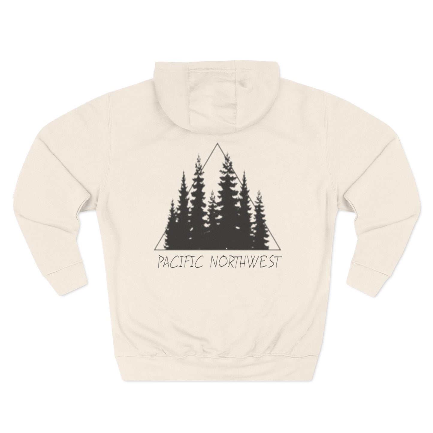Cozy Wilderness Fleece Hoodie, Pacific Northwest Spirit Wear, Nature Lover Gift, Outdoor Adventure Apparel, Forest-Themed Hoodie